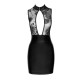 Платье Noir Handmade F241 Short dress with powerwetlook skirt and tulle top, 3XL