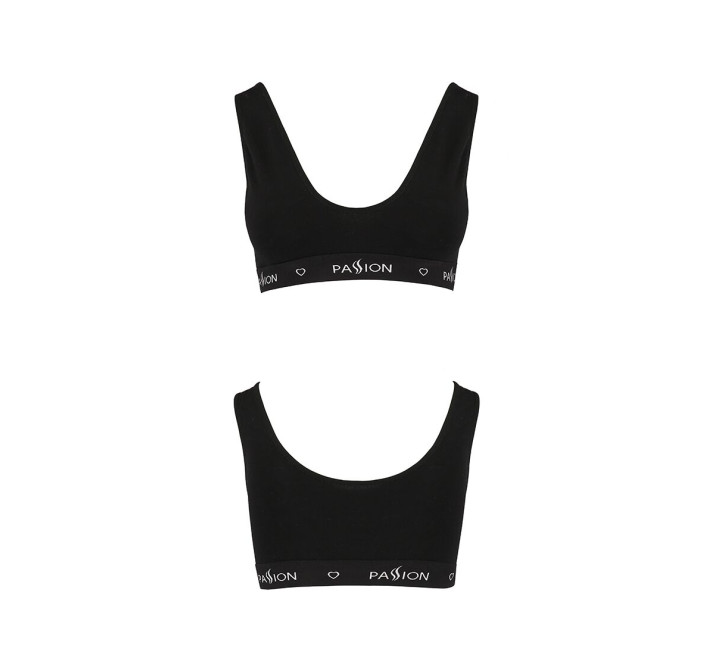 Спортивний топ з широкою резинкою Passion PS004 TOP M, black