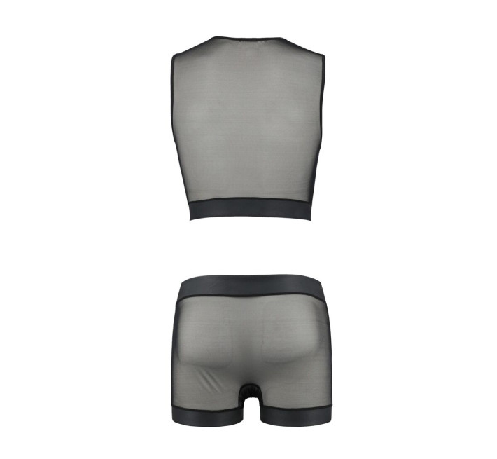 Комплект мужского белья на шнуровке Passion 053 Set William black S/M