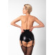 Шортики Noir Handmade F325 Glam, XL, black, винил, высокая талия, крепления для чулок, с доступом