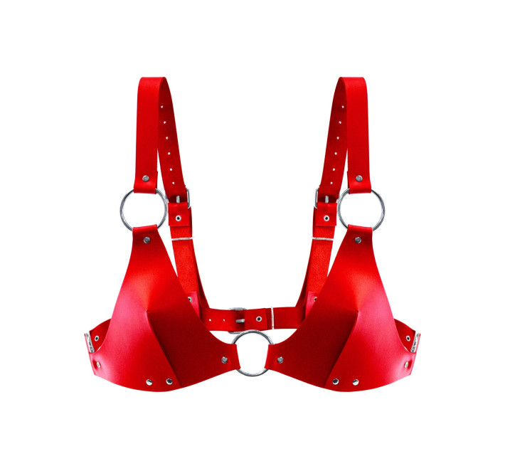 Лиф из натуральной кожи Feral Feelings - Bikini Top Red