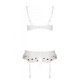 Сексуальный комплект с поясом для чулок Passion LOVELIA SET white L/XL