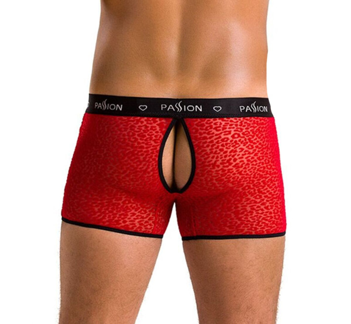 Чоловічі прозорі боксери Passion 046 Short Parker Red S/M