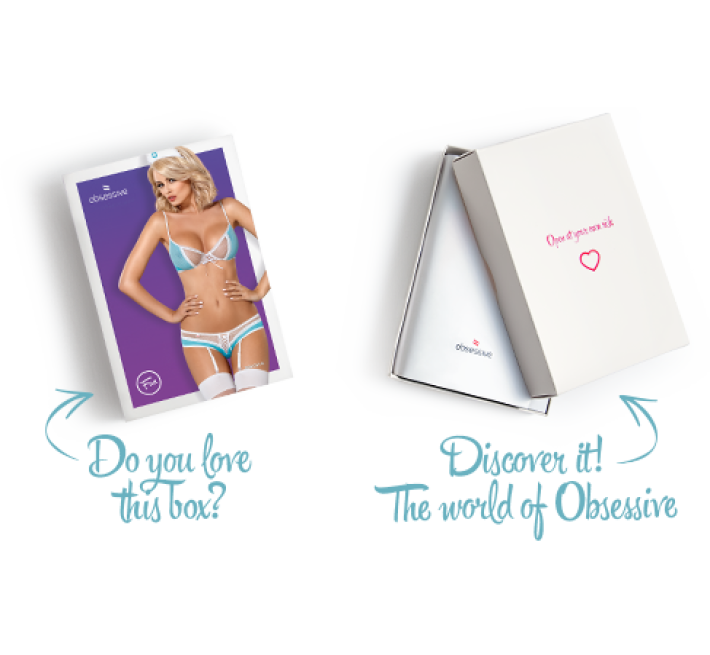 Эротический костюм медсестры Obsessive 834-CST-6 бело-голубой S/M