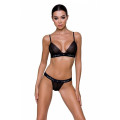 Комплект белья Passion Exclusive GLAMISS SET black S/M
