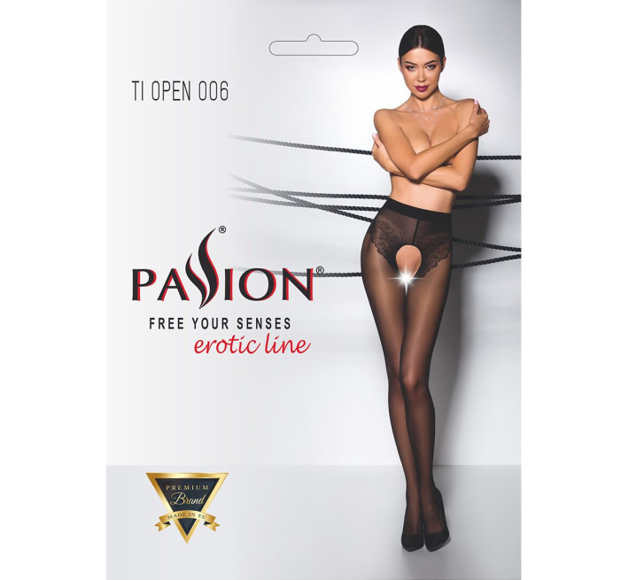 Эротические колготки Passion TIOPEN 006 Черные 3/4 30 den