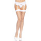 Панчохи у велику сітку Leg Avenue Fence Net Thigh Highs White one size