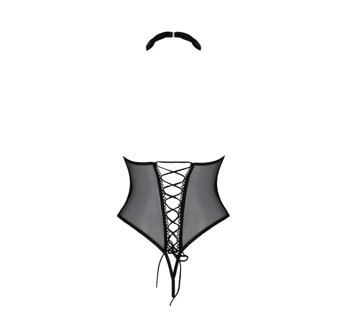 Боді з відкритими грудьми Passion DOMINICA BODY beige L/XL