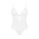 Еротичне напівпрозоре боді Obsessive Heavenlly crotchless teddy білий M/L