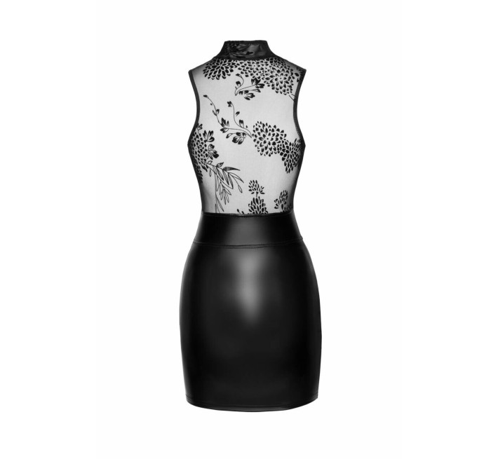 Сукня Noir Handmade F241 Short dress with powerwetlook skirt and tulle top, XXL