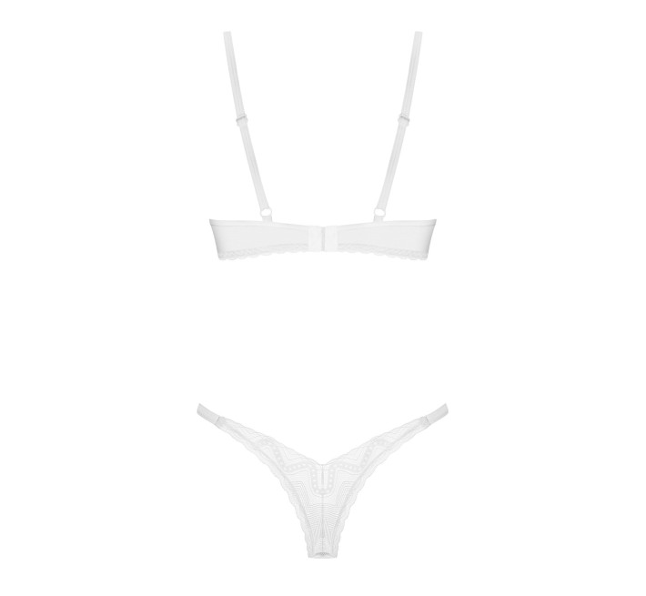 Комплект Obsessive Alissium 2-pcs set, XS/S, кружево, лиф с мягкой чашкой, трусики танга