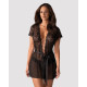 Пеньюар Obsessive Alluria peignoir & thong S/M