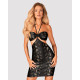 Платье под змеиную кожу Obsessive Vivianty dress черное M/L