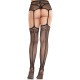 Колготки-панчохи Leg Avenue Backseam Net Stockings з поясом для панчіх, один розмір, чорні