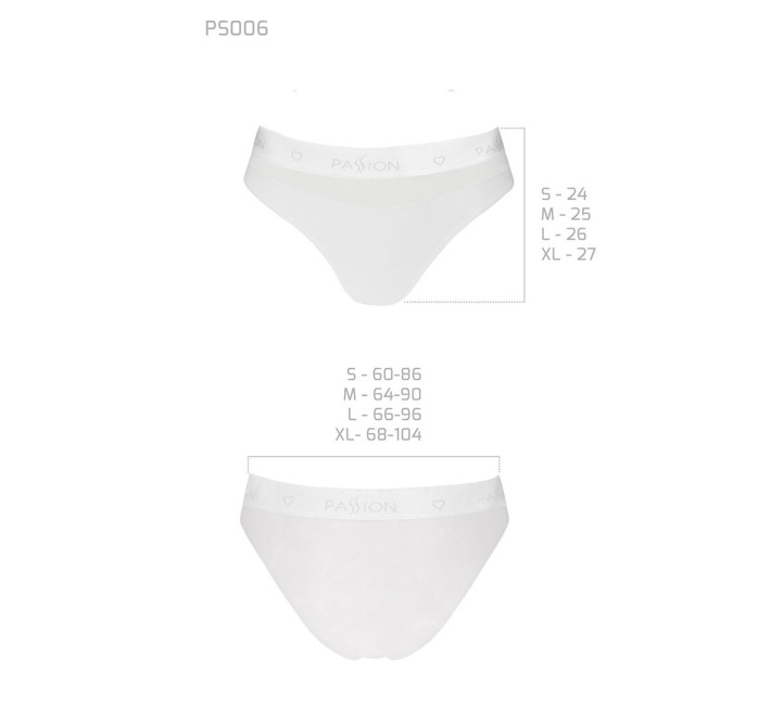 Трусики с прозрачной вставкой Passion PS006 PANTIES L, white