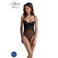 Боди Passion KERRIA BODY black, L/XL, с высокими вырезами и верхом балконет