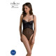 Боди Passion KERRIA BODY black, L/XL, с высокими вырезами и верхом балконет