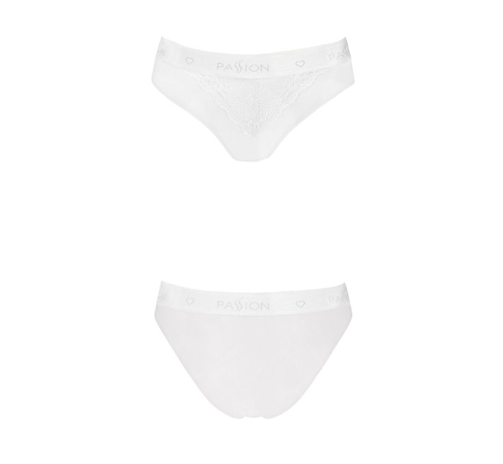 Трусики с широкой резинкой и кружевом Passion PS001 PANTIES L, white