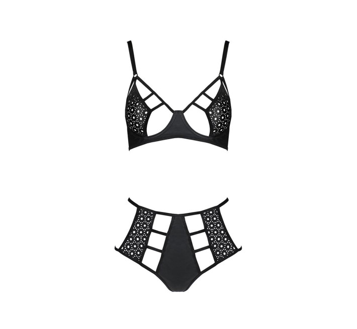 Комплект белья Passion TASMINA SET black L/XL