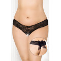 Трусики SoftLine G-String 2436 Plus Size XXXL Чорні