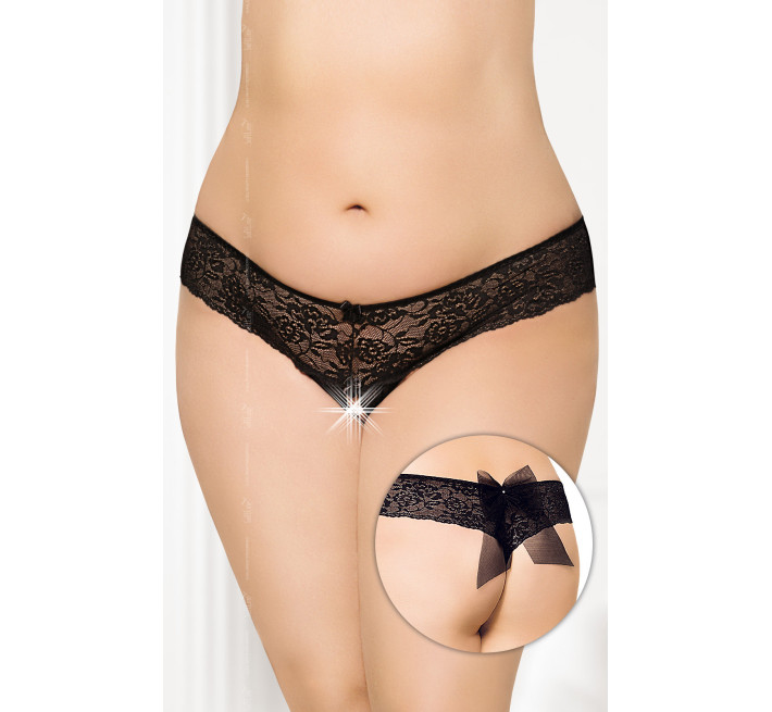 Трусики SoftLine G-String 2436 Plus Size XXXL Чорні