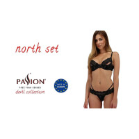 Комплект білизни Passion NORTH SET Чорний L/XL