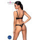 Комплект з екошкіри Passion CELINE BIKINI black S/M