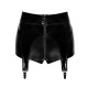 Шортики Noir Handmade F325 Glam, XL, black, винил, высокая талия, крепления для чулок, с доступом