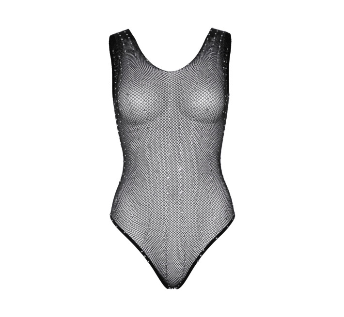 Боди Leg Avenue Rhinestone fishnet bodysuit Black OS