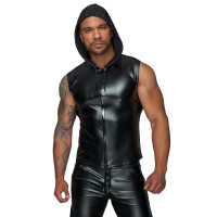 Мужская безрукавка с капюшоном Noir Handmade H062 Hooded Shirt, 3XL, мокрый эффект