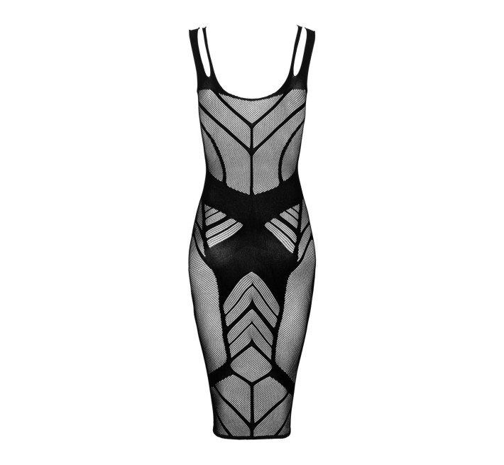Полупрозрачное платье меди Obsessive D609 dress черное S/M/L