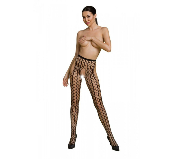 Еротичні колготки-бодістокінг Passion ECO S007 black