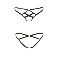 Трусики зі стреп Passion Exclusive Nicky Thong black XXL/XXXL