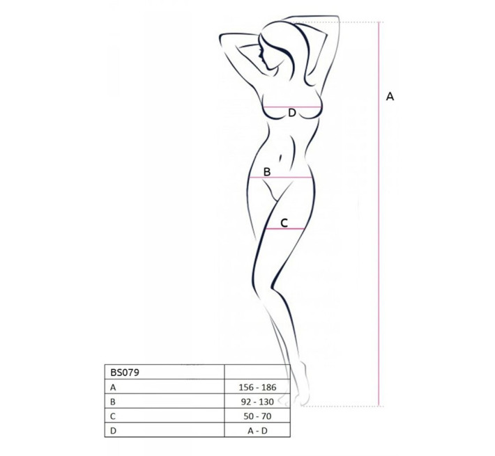 Бодистокинг с имитацией чулок Passion BS079 red