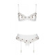 Сексуальный комплект с поясом для чулок Passion LOVELIA SET white L/XL