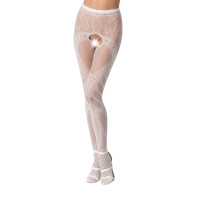 Еротичні колготки Passion S007 Білі S/M/L