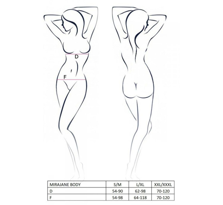 Ажурний боді AZALIA BODY Passion black XXL/XXXL