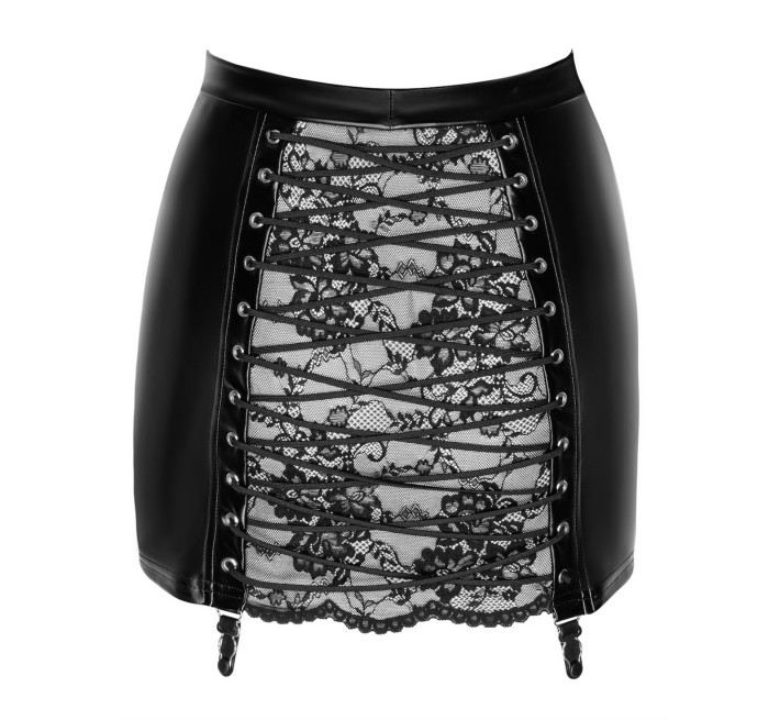 Юбка Noir Handmade F341 Powerwetlook and lace skirt - S