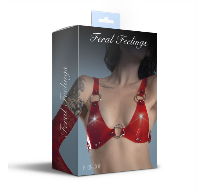 Лиф классический Feral Feelings - Bikini Top Red Trasparent