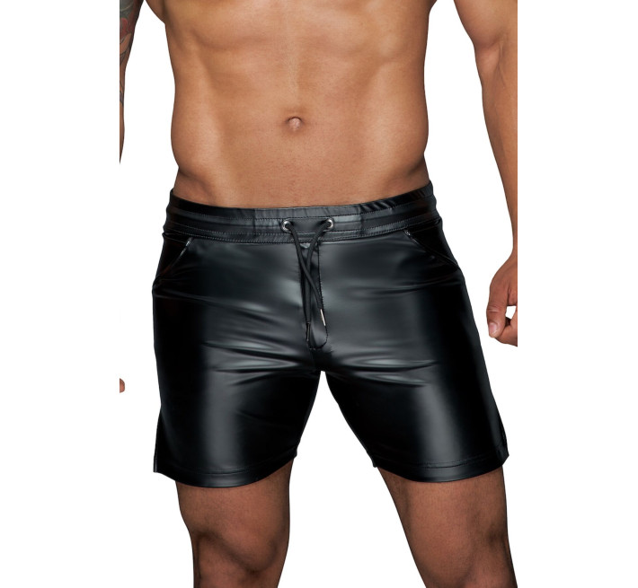 Чоловічі шорти з мокрим ефектом Noir Handmade H061 Powerwetlook shorts, L