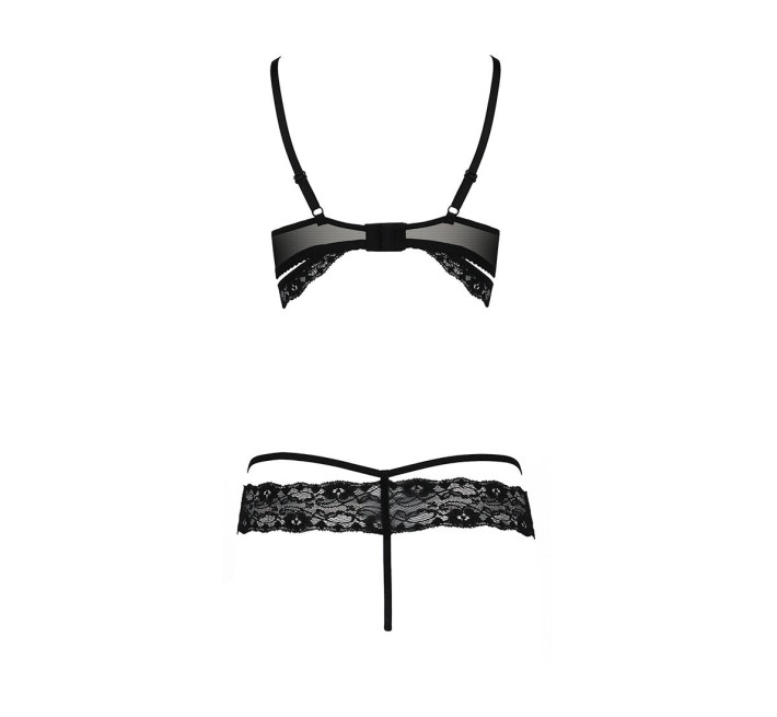 Комплект белья Passion SARIA SET OpenBra Черный S/M