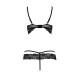 Комплект белья Passion SARIA SET OpenBra Черный S/M
