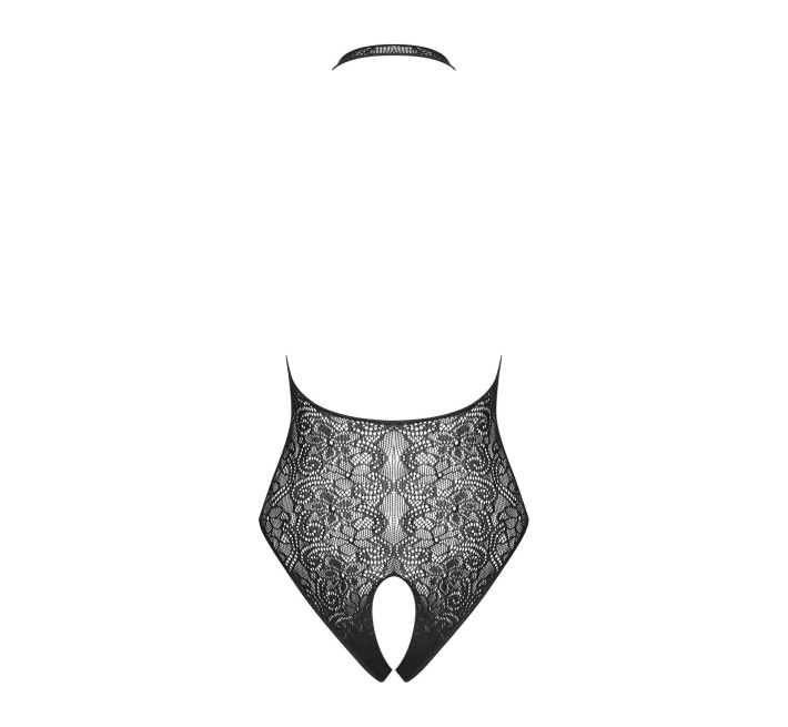 Бодистокинг с эффектом шнуровки Obsessive B113 teddy черный S/M/L