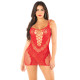 Сукня Leg Avenue Lace and Net Mini Dress with Dual Strap One Size, Red