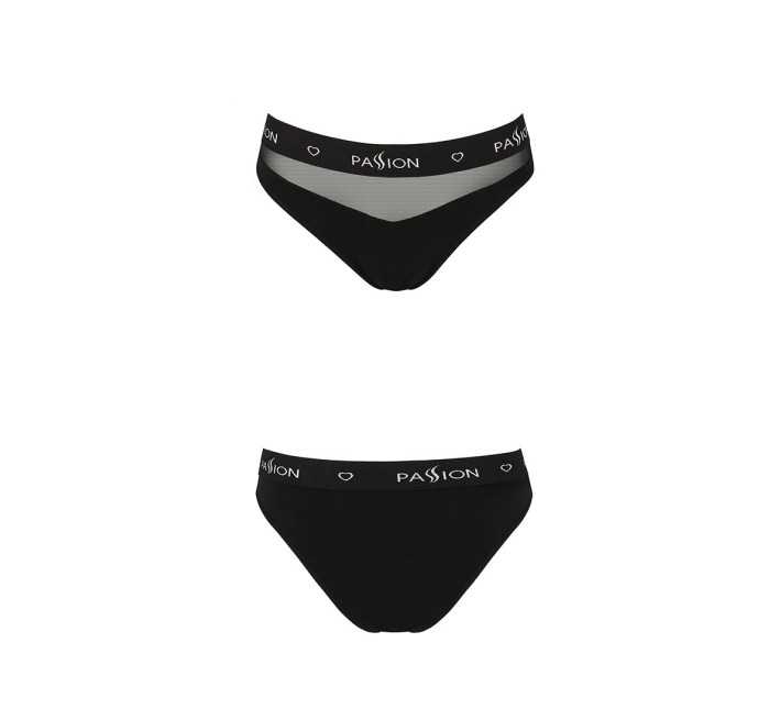 Трусики с прозрачной вставкой Passion PS006 PANTIES M, black