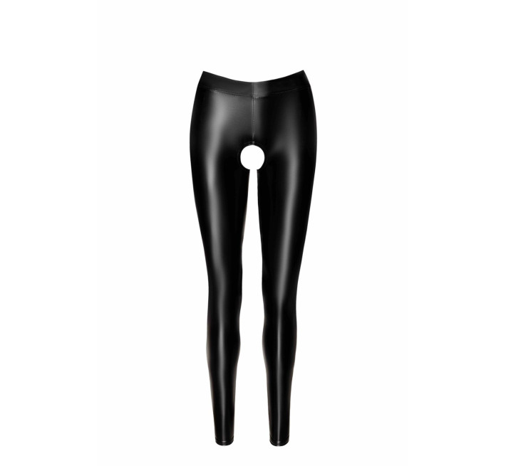 Лeггинсы Noir Handmade F304 Taboo, XL, black, под латекс, открытые ягодицы и промежность
