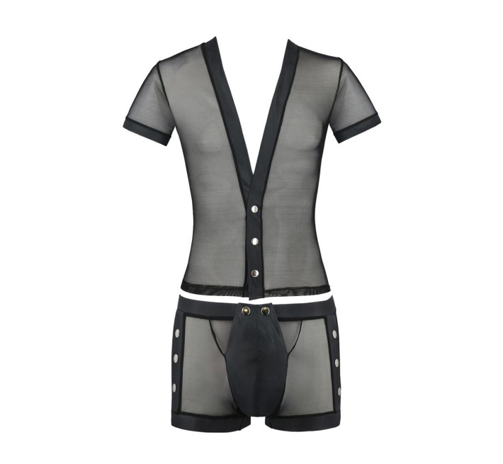 Комплект сетчатого мужского белья Passion 052 Set Michael black S/M