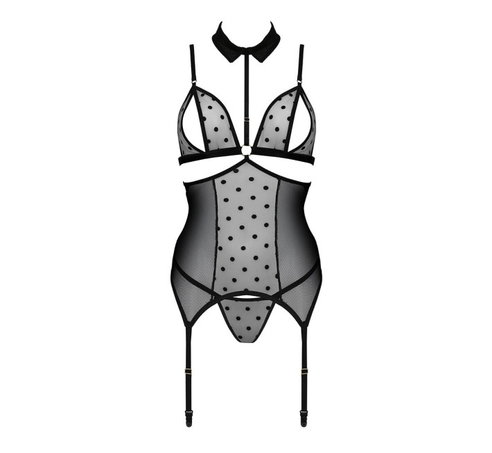 Корсет с открытой грудью Passion DOMINICA CORSET black S/M