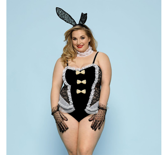 Эротический костюм зайчика JSY P91102 Черный Plus Size