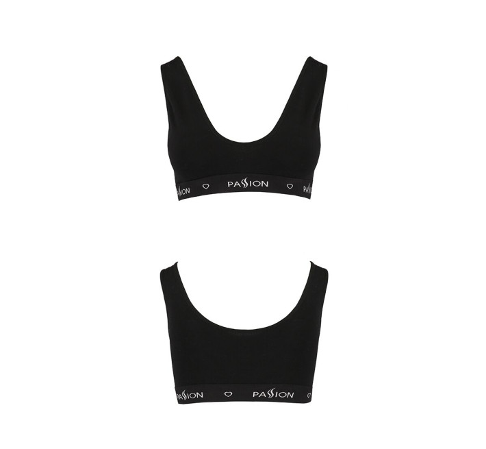 Спортивный топ с широкой резинкой Passion PS004 TOP S, black